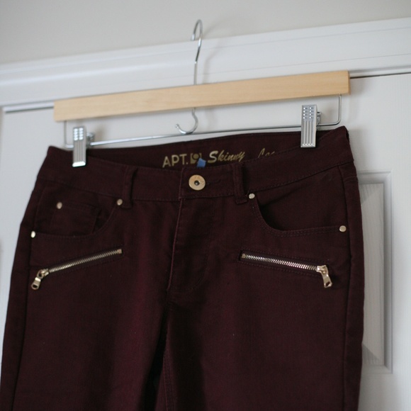 SOLD Apartment 9 skinny leg burgundy jeans - Picture 2 of 5